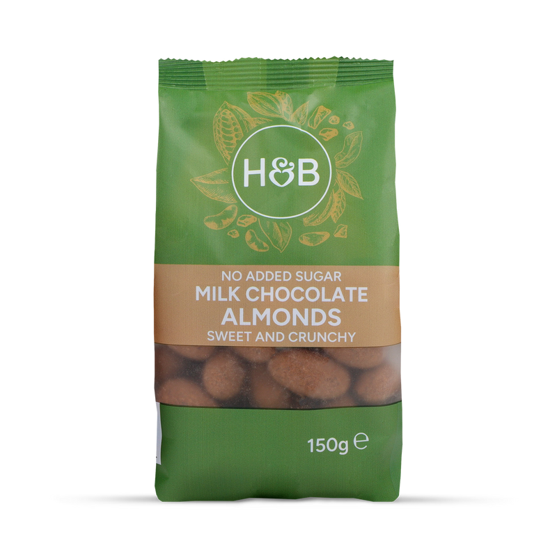 Milk Chocolate Almonds No Added Sugar 150g