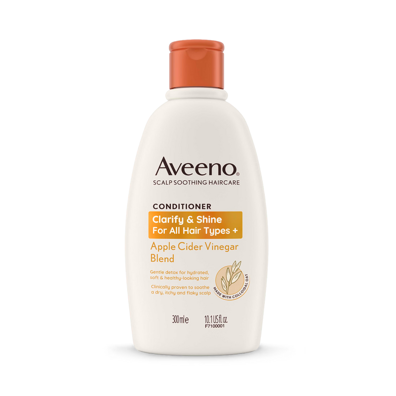 Aveeno Haircare Clarify And Shine Apple Cider Vinegar Conditioner 300ml