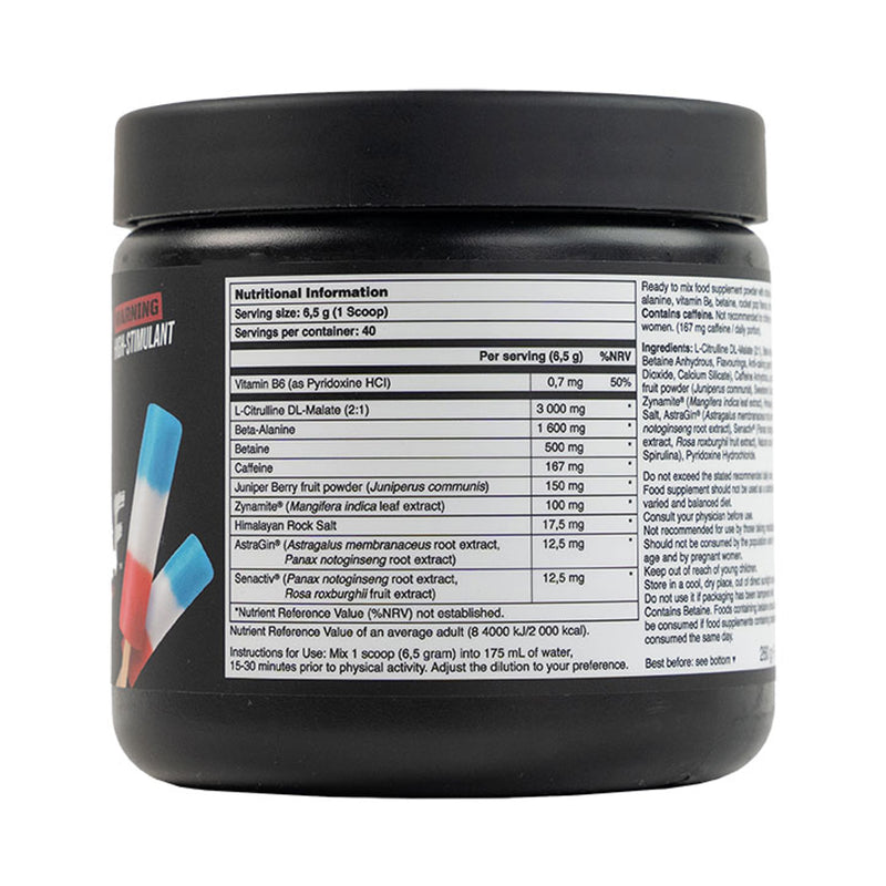 BuckedUp WokeAF Pre Workout Merica Rocket Pop 260g