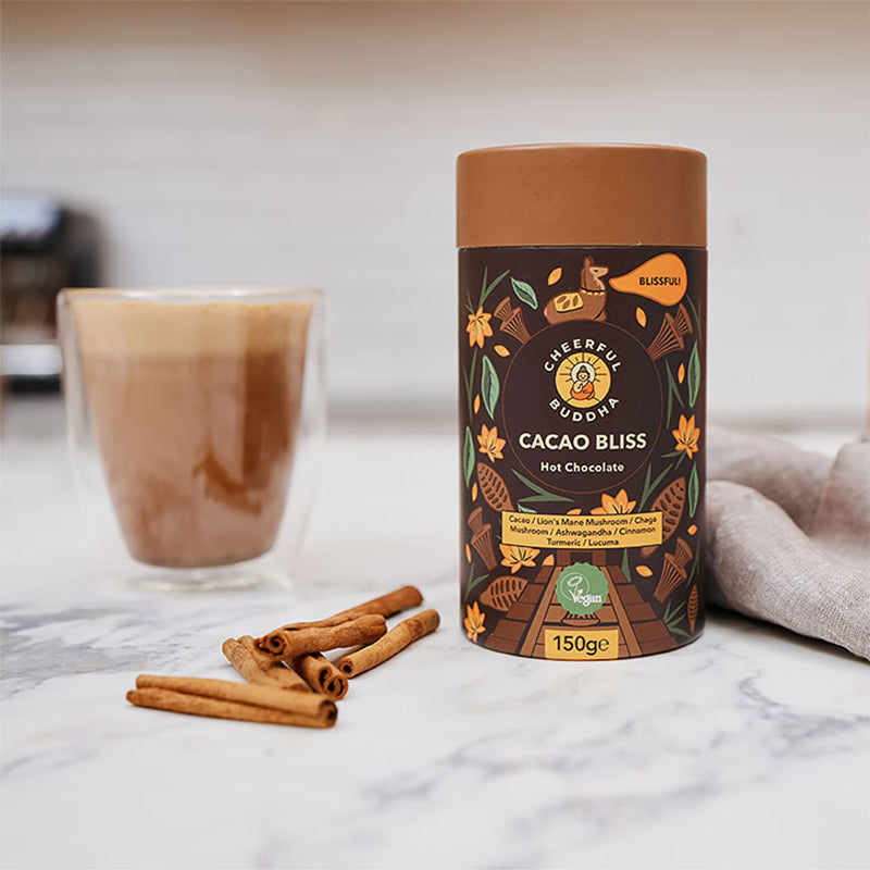 Instant Cacao Hot Chocolate with Lion's Mane, Chaga, and Ashwagandha 150g
