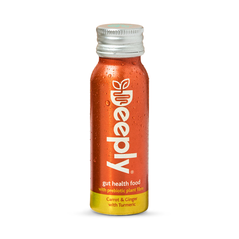 Deeply Gut Health Food With Prebiotic Plant Fibre Carrot Ginger With Turmeric 65ml