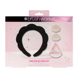 Makeup Application Set with Cloud Headband, Blending Sponges, and Powder Puffs (Black)