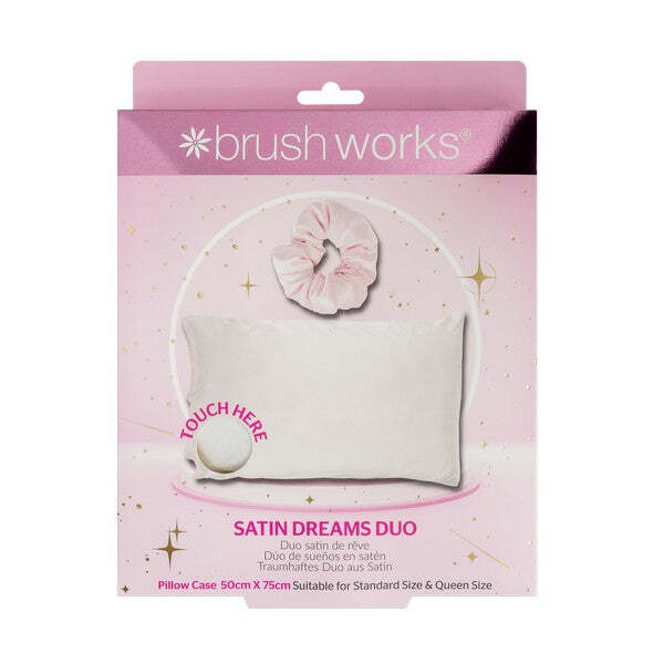Satin Pillowcase and Cloud Scrunchie Hair Care Set