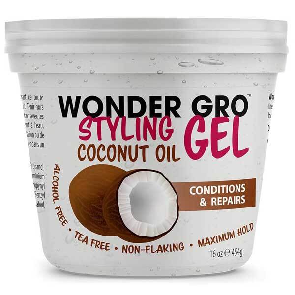 Coconut Oil Styling Gel for All Hair Types – Non-Flaking, Alcohol-Free