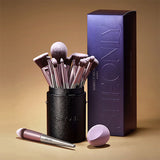 18-Piece Professional Makeup Brush Set with Storage Accessories