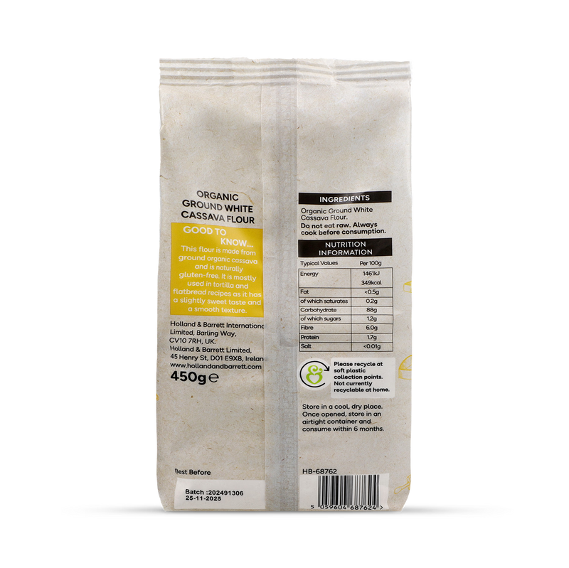 Gluten-Free Organic Cassava Flour 450g