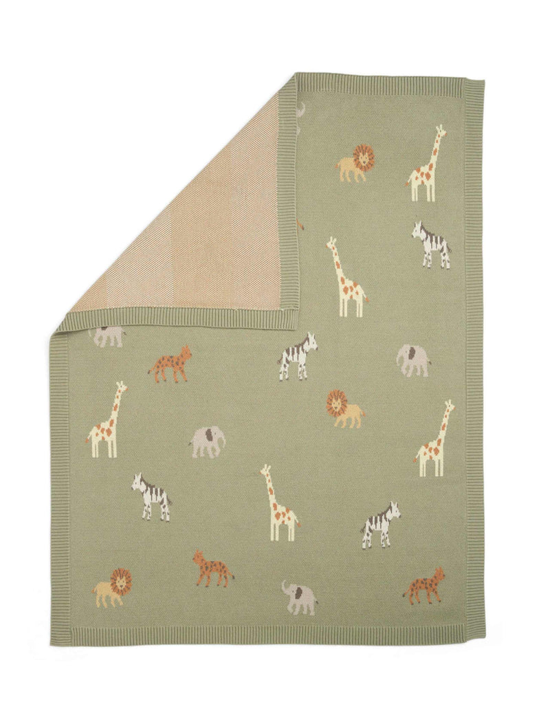Mamas & Papas safari knitted blanket, UK version
