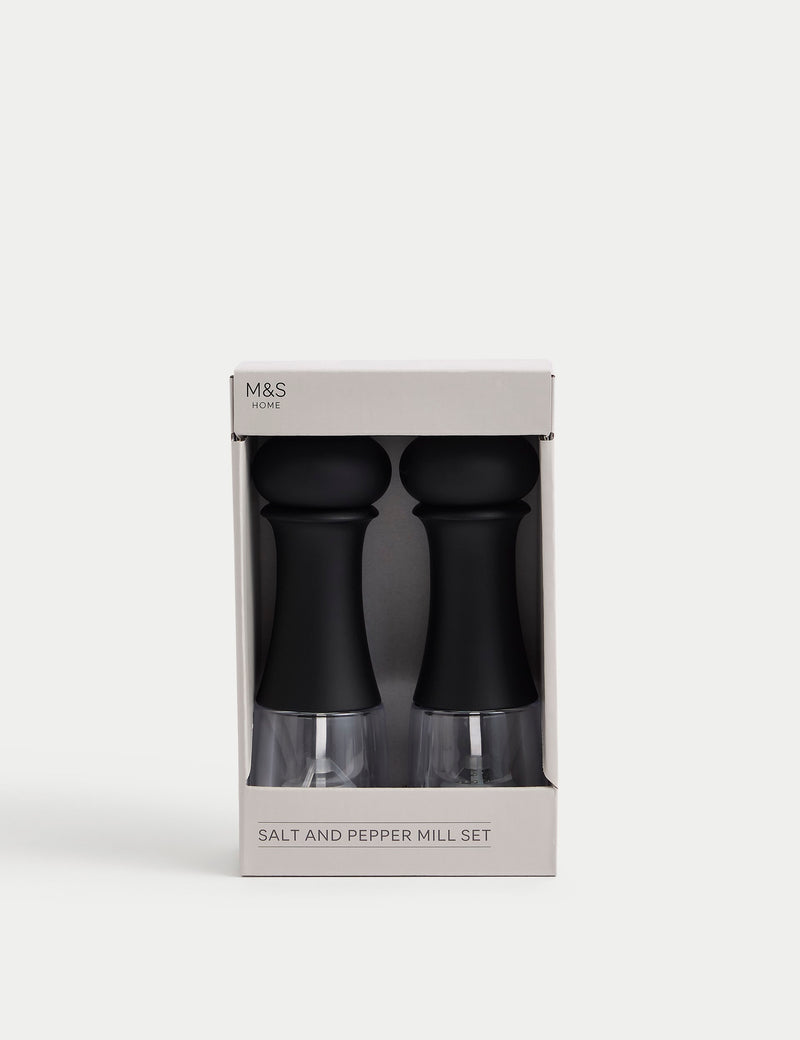 Salt and pepper mills two-piece set (British brand)