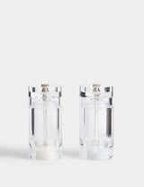 M&S Clear Plastic Salt and Pepper Mills Kitchen Utensils Set- Buy online at McGrocer