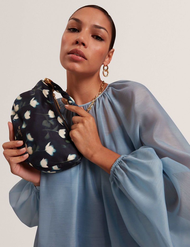 Ted Baker satin printed grab bag floral (British brand)