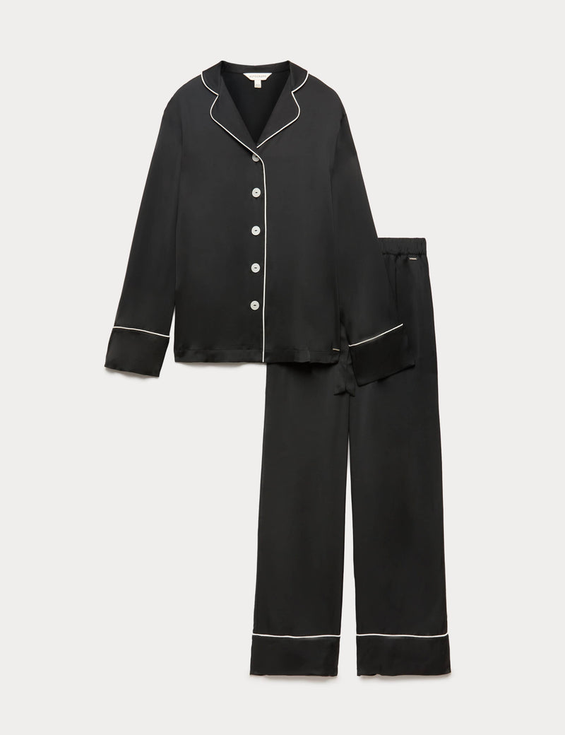 Autograph Satin Revere Pyjama Set (British brand)