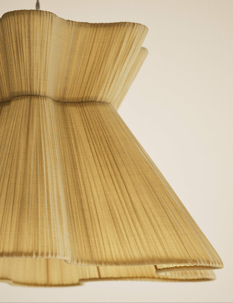Scallop pleated fabric ceiling lamp shade, imported from the UK