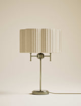 M&S Scallop Pleated Shade Brass Base Table Lamp- Buy online at McGrocer