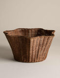 Scallop Rattan Bowl Decorative Storage 35 cm (British brand)