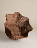 Scallop Rattan Bowl Decorative Storage 35 cm (British brand)