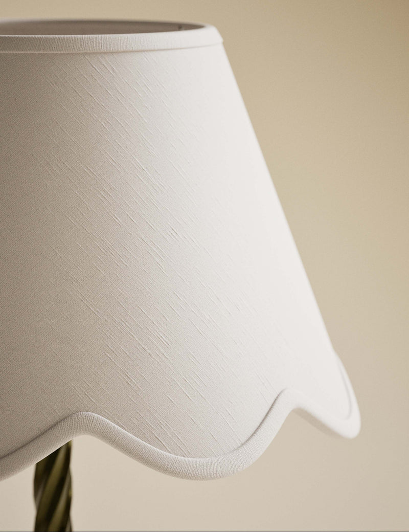 Scallop trim lamp shade 16cm height conical fabric - British product