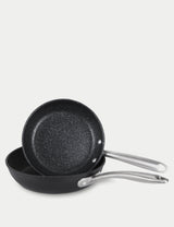 M&S Prestige Scratch Guard Non Stick Frying Pan Set of 2 with 21cm and 25cm Pans- Buy online at McGrocer