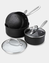 M&S Prestige Scratch Guard Non Stick Saucepan Set of 3- Buy online at McGrocer