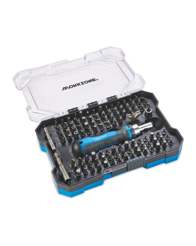 Screwdriver bit set 99 pieces with 6.35mm drive bits (British brand)