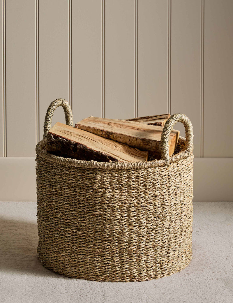 Seagrass medium tall basket 30x40x40cm (British brand)