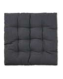 Seat Cushions 2 Pack 40cm x 40cm, Square or Round, Grey Print, Anthracite or Beige