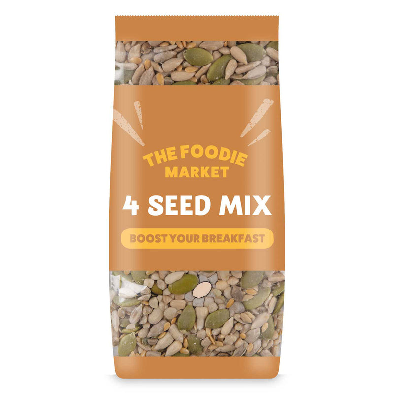 The Foodie Market seed mix pumpkin, sunflower, linseed, hemp, imported from UK