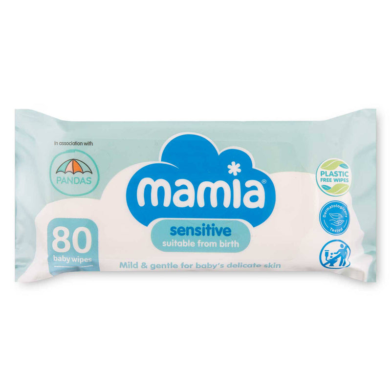 Sensitive baby wipes fragrance free 80 wipes, UK version