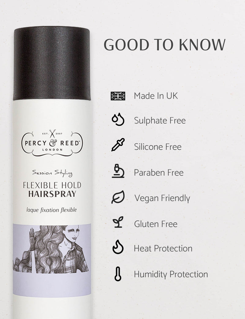 Percy & Reed Session Styling Flexible Hold Hairspray 250ml (British brand)