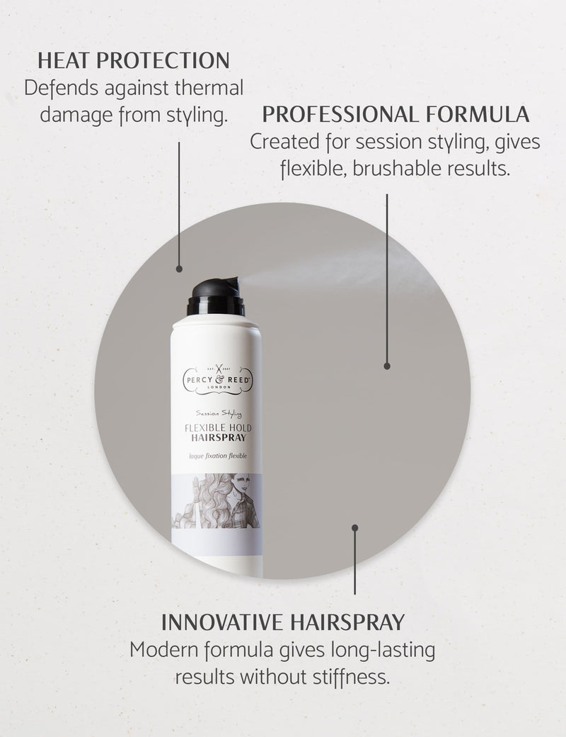 Percy & Reed Session Styling Flexible Hold Hairspray 250ml (British brand)