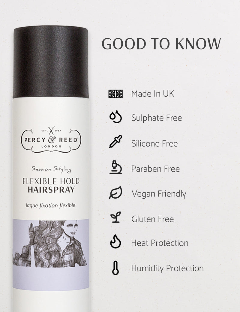 Percy & Reed Session Styling Flexible Hold Hairspray 250ml (British brand)