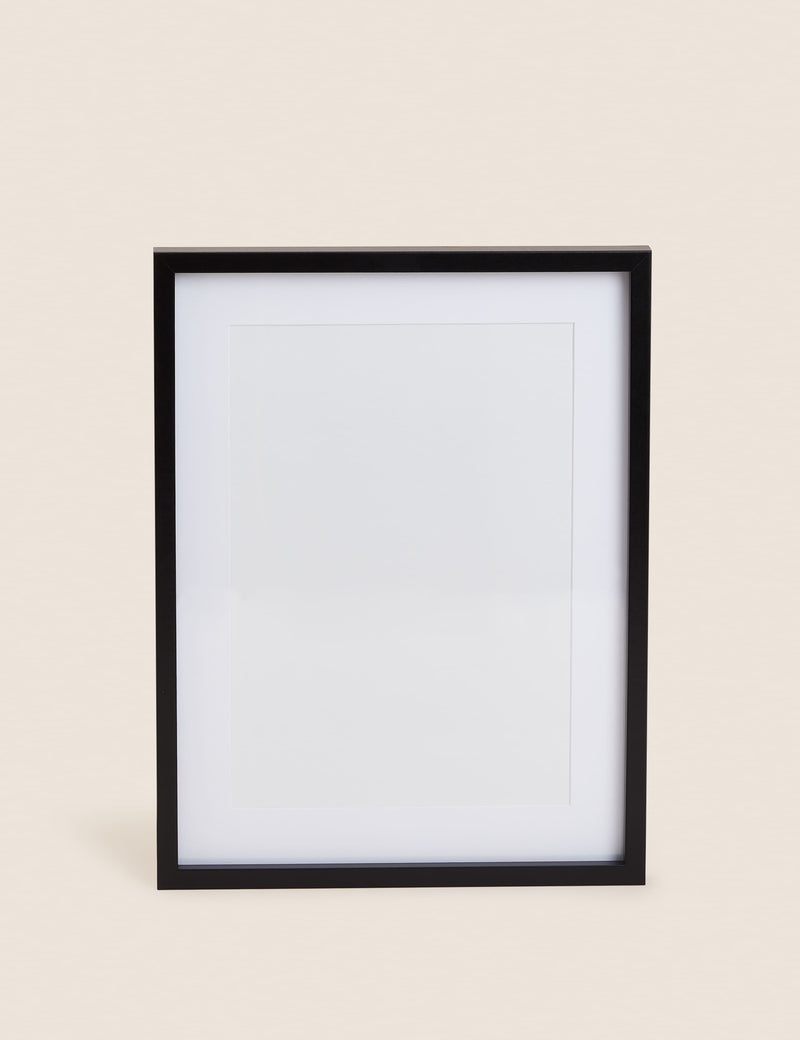 Set of 11 wood photo frames in multiple sizes (British brand)