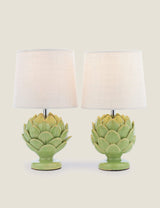 M&S Laura Ashley Set of 2 Artichoke Ceramic Table Lamps- Buy online at McGrocer