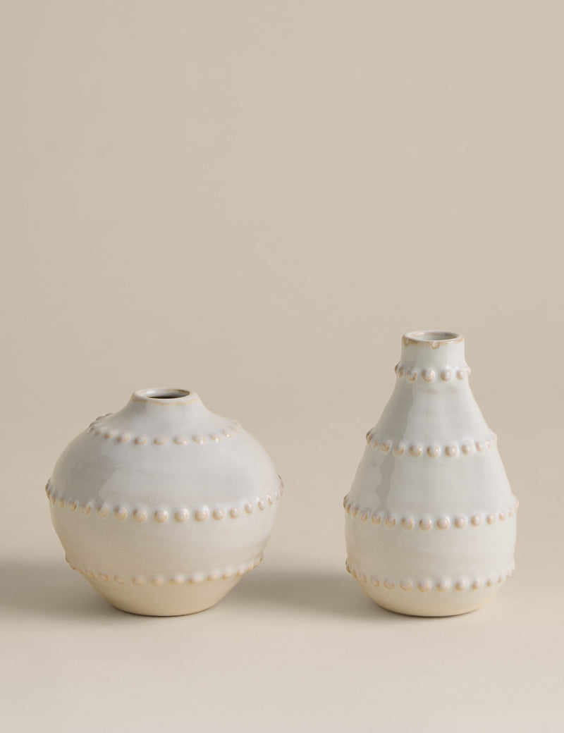 Set of 2 Bobble Bud ceramic vases - British product