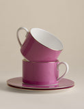 Bone china cups and saucers set from a British brand