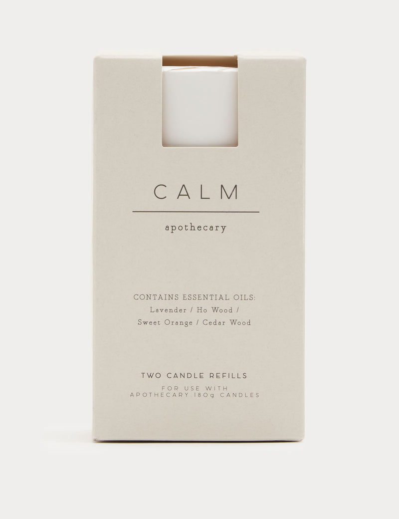 Apothecary Calm candle refills set of 2 (British brand)