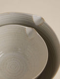 Ceramic ribbed nesting mixing bowls set of 2 (British brand)