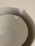 Ceramic ribbed nesting mixing bowls set of 2 (British brand)