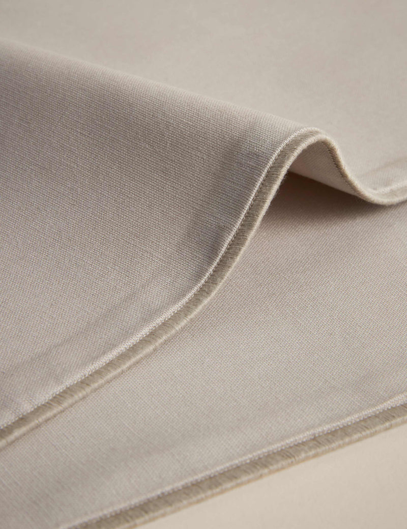 Cotton linen embroidered edge placemats set of 2, UK version