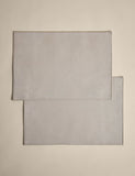 Cotton linen embroidered edge placemats set of 2, UK version