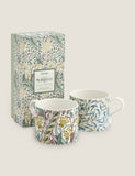 Morris & Co Daffodil Mugs set of 2 porcelain (British brand)