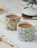 Morris & Co Daffodil Mugs set of 2 porcelain (British brand)