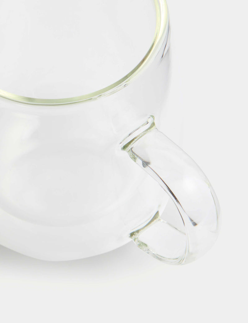 Set of 2 double wall glass mugs 265ml, UK version