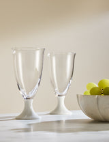M&S M&S X Kelly Hoppen Set of 2 Footed Wine Glasses- Buy online at McGrocer