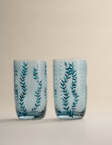 Set of 2 hand painted hi ball glasses - British product