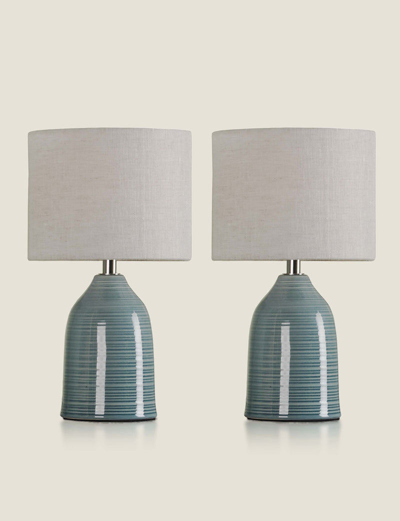 Laura Ashley Penny ceramic table lamps set of 2, imported from the UK