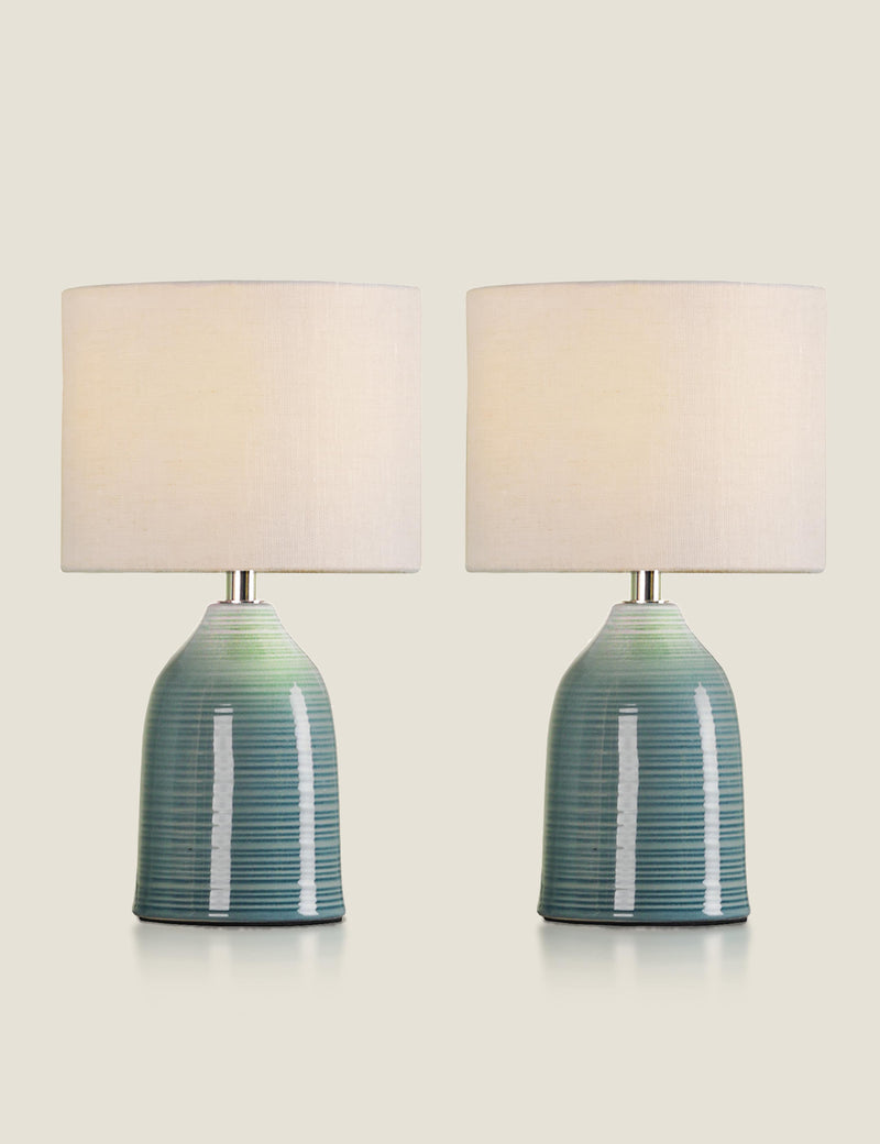 Laura Ashley Penny ceramic table lamps set of 2, imported from the UK