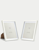 M&S Set of 2 Wood-Effect Photo Frames 8x10 Inch - Rectangle Photo Frame Set- Buy online at McGrocer