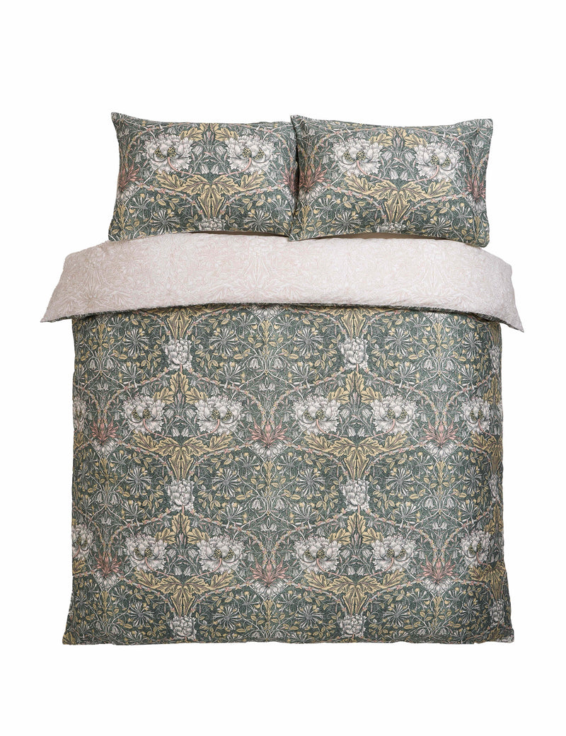 William Morris honeysuckle and tulip pillowcases set of 2, UK version