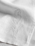 Linen embroidered napkins set of 2 45 cm (British brand)