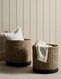 Set of 2 Raffia & Seagrass Large Baskets